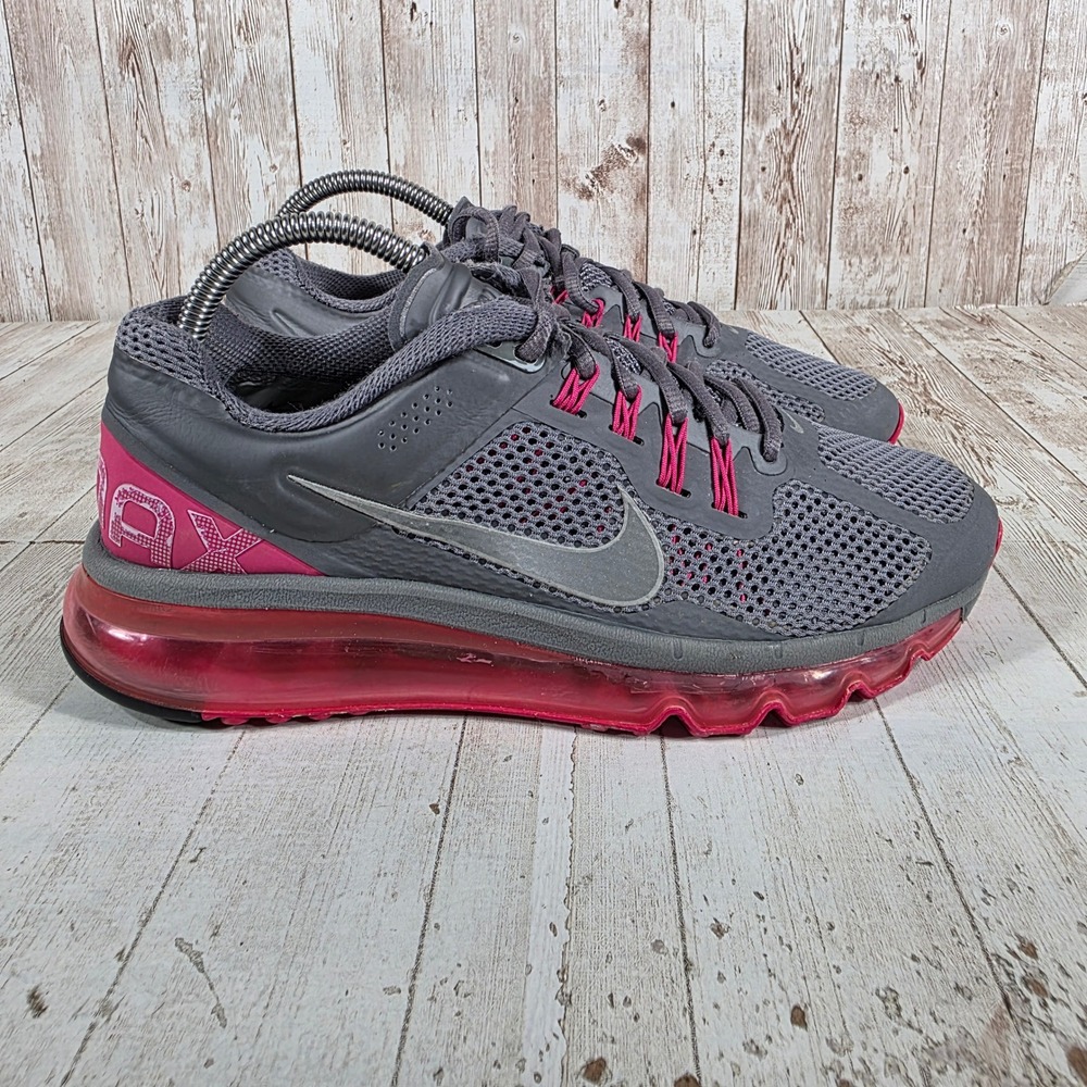Nike Air Max 2013 Womens Grey Pink Running 555363-006